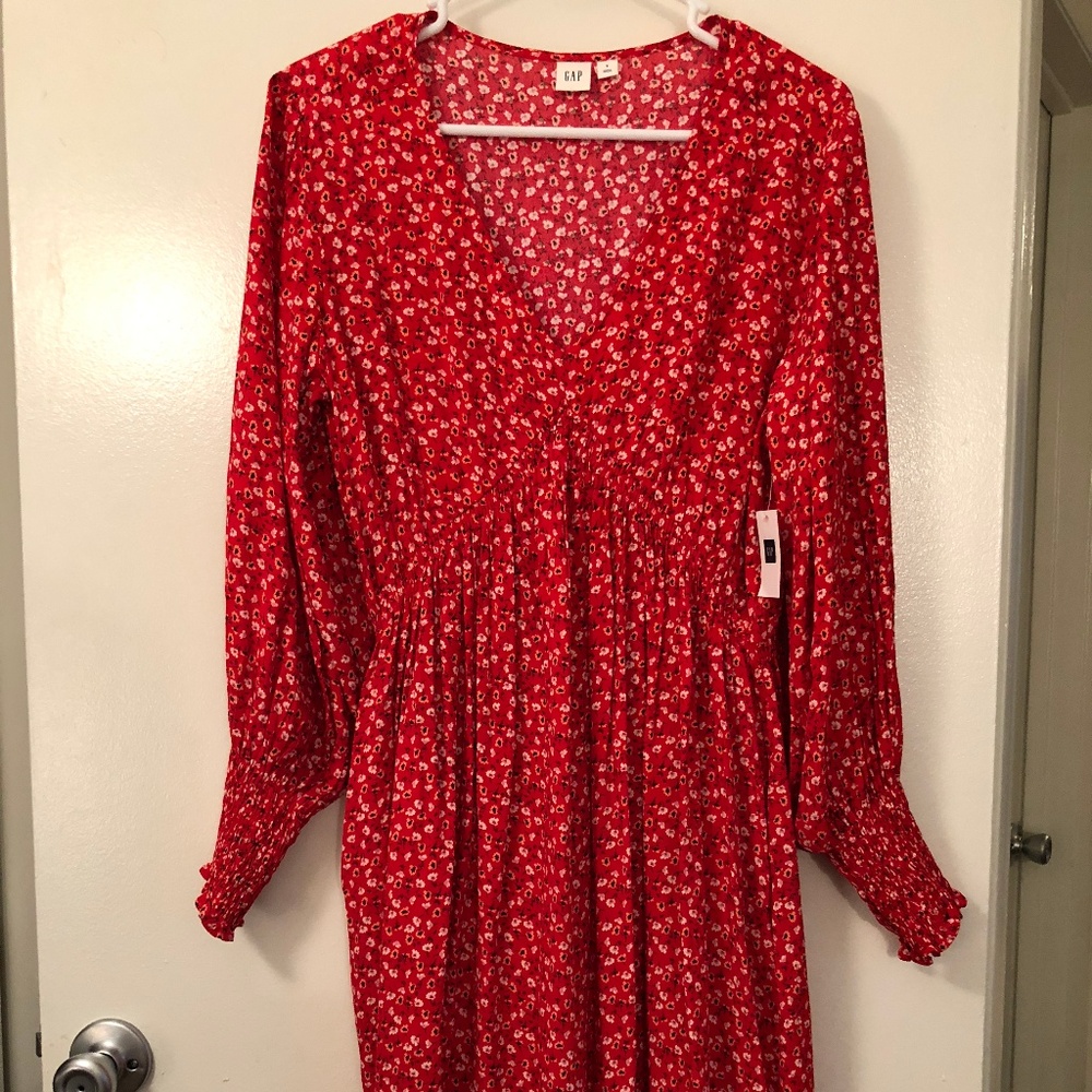 Red GAP Floral Dress